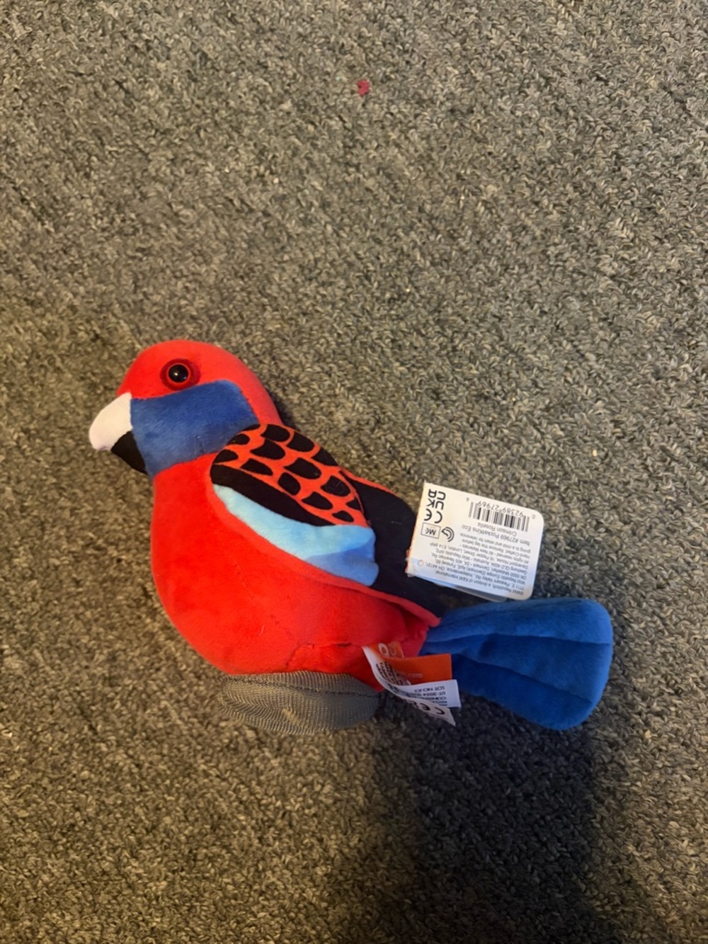 NWT wild republic pocketkins eco crimson rosella plush